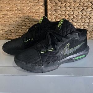Nike Kids Black and Green Shoes